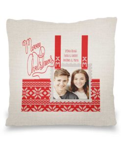 χριστουγεννιάτικα δώρα μαξιλάρια λινά προσωποποιημένα πρωτοχρονιάτικα