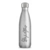 Μπουκάλι Θερμός 500ml Glitter Ασημί με Όνομα 02 | egoetego.gr