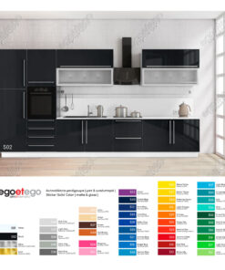 Αυτοκόλλητο ντουλαπιών κουζίνας SolidColor Μαύρο | egoetego.gr | διακόσμηση ανακαίνιση σπίτι γραφείο κουζίνα δωμάτιο | επένδυση επίπλων ταπετσαρία αδιάβροχη | stickers sticker