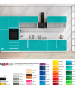 Αυτοκόλλητο ντουλαπιών κουζίνας SolidColor Teal | egoetego.gr | διακόσμηση ανακαίνιση σπίτι γραφείο κουζίνα δωμάτιο | επένδυση επίπλων ταπετσαρία αδιάβροχη | stickers sticker