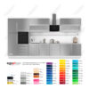 Αυτοκόλλητο ντουλαπιών κουζίνας SolidColor Ασημί | egoetego.gr | διακόσμηση ανακαίνιση σπίτι γραφείο κουζίνα δωμάτιο | επένδυση επίπλων ταπετσαρία αδιάβροχη | stickers sticker