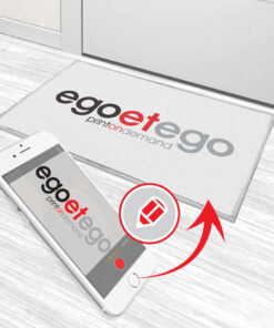 Πατάκι 40x60 με λογότυπο. Πατάκι πολλαπλής χρήσης με εκτυπωμένο υφαντό πέλος, πλεκτή ύφανση και υπόστρωμα από βιομηχανικό κετσέ. | egoetego.gr